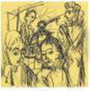 Personengruppe by Ernst Ludwig Kirchner