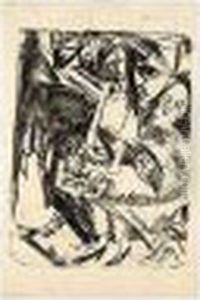 Toilette Im Schlafanzug (d. L265) by Ernst Ludwig Kirchner