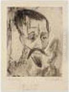 Bauernkopf (martin Schmied) (d. E276) by Ernst Ludwig Kirchner