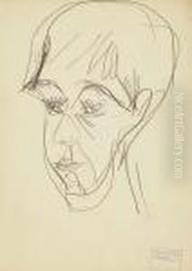 Frauenportrait>. by Ernst Ludwig Kirchner
