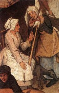 Proverbs (detail 3) by Pieter The Younger Brueghel