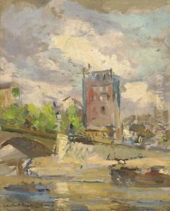 Canal Saint-martin by Konstantin Alexeievitch Korovin