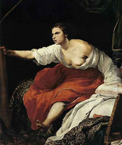 Joseph and Potiphar's Wife (detail) 1640-45 - view 1
