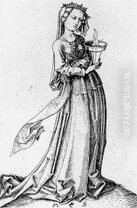 The Fourth Wise Virgin (2) 1483 by Martin Schongauer