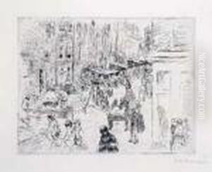 Die Judenstrasse In Amsterdam by Max Liebermann