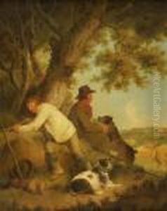 Shepherds With Their Dogs by George Morland
