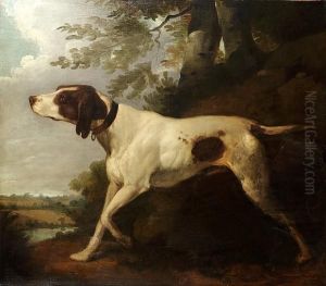 An English Pointer In A Landscape