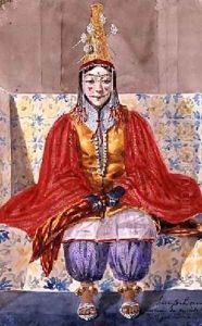 Wedding costume worn by an Algerian bride for the eight days of the ceremony by Theodore Leblanc