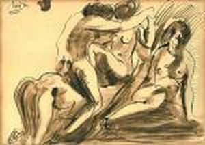 Cztery Nagie Postacie by Auguste Rodin