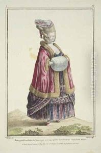 Bourgeois Woman in a striped satin dress Bourgeois Woman in a striped satin dress
