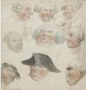 A Group Of 18th Century Caricatures by Thomas Rowlandson