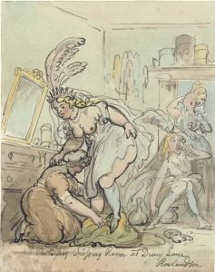 The Actresses Dressing Room At Drury Lane Theatre, London by Thomas Rowlandson
