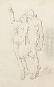 Adam And Eve by Thomas Rowlandson