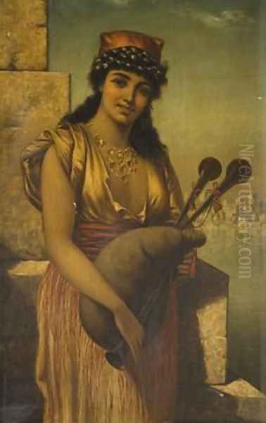 Girl with Bagpipes - view 1