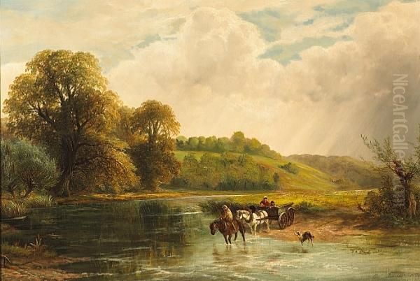 A Landscape With Peasants Fording A River - view 1