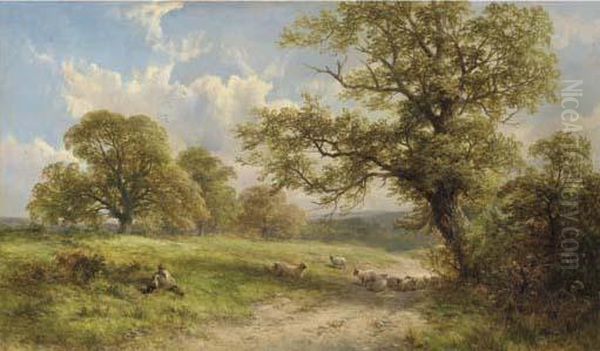 Landscape With A Shepherd And His Flock, Resting - view 1