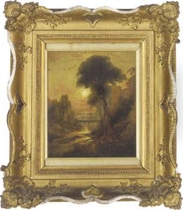 An Aquaduct, Sunset by Joseph Mallord William Turner