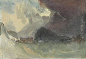 The Mew Stone Off Plymouth Harbour - A Study by Joseph Mallord William Turner