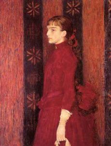 Portrait of a Young Girl in Red by Theo van Rysselberghe