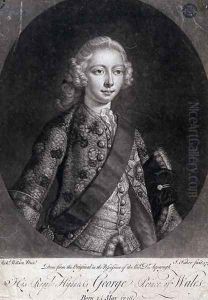 George, Prince of Wales (1738-1820), later George III, engraved by John Faber (1684-1756), 1751