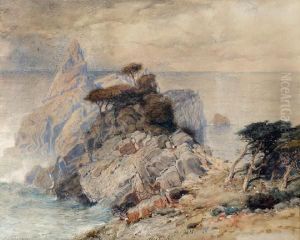 Ocean View, Together With Another Watercolor And Two Prints By Turner