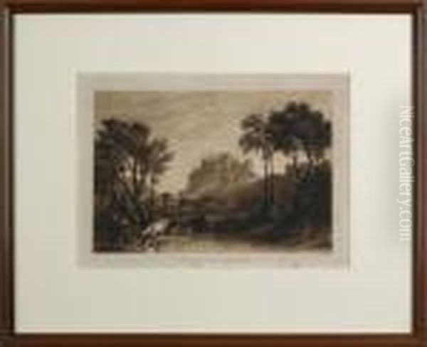 Landscape With Cows And Young Boy Playing Theflute - view 1