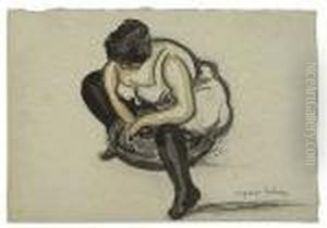 Catherine Dans Sa Toilette>. by Suzanne Valadon