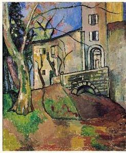 Entree Du Village De Saint-bernard by Suzanne Valadon