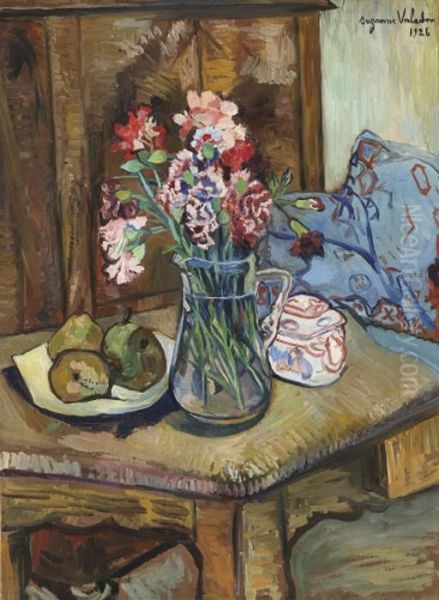Coin De Table Charge De Fleurs Et De Fruits - view 1
