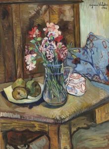 Coin De Table Charge De Fleurs Et De Fruits thumbnail