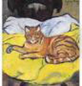 Valadon: Raminou Couche Sur Un Lit by Suzanne Valadon