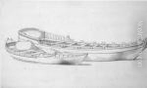 Deux Barques De Taille Differente; Et Un Petit Voilier Amare