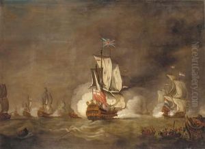 The Battle Of The Texel by Willem van de, the Elder Velde