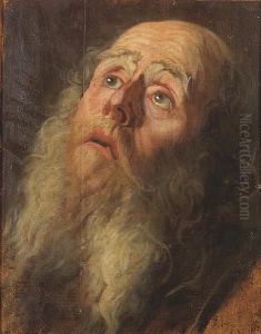 The Head Of An Elderly, Bearded Man by Sir Anthony Van Dyck