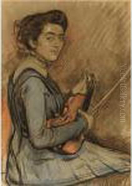 Renee Druet Au Violon - view 1