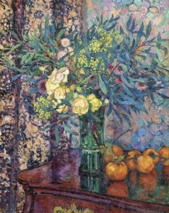 Kakis, Roses Et Mimosas by Theo van Rysselberghe