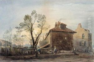 View Of Lambeth Looking Towards St John's Smith Square, London by John Varley