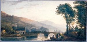 View Of Beddgelert Bridge by John Varley