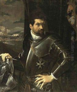 Portrait of Carlo Alberto Rati Opizzoni in Armour 1597-1600 by Lodovico Carracci