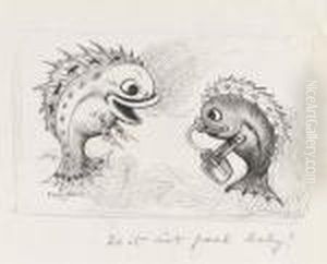 Food For The Fish by Louis Wain