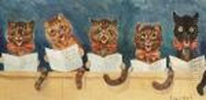 Come Birdie Come by Louis Wain