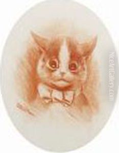 Portrait Of Peter The Cat by Louis Wain