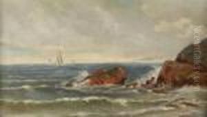 Rocky Coastline With Sailboats by Constantin Alexandr. Westchiloff