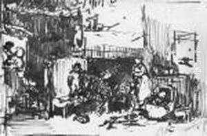 Figures Around The Hearth by Sir David Wilkie