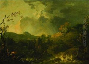 Paesaggio Con Figure Con Cielo Temporalesco by Richard Wilson