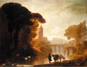 Italianate Landscape With Cattle
