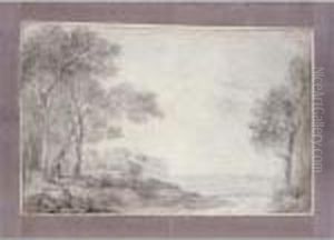 A Farmhouse Near The Villa Mellini On Monte Mario, Rome by Richard Wilson