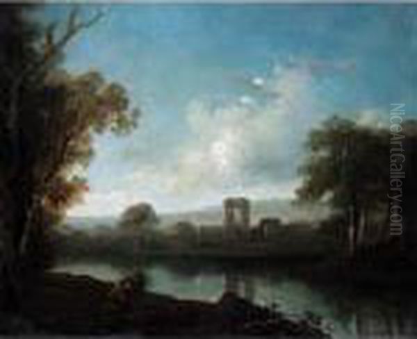 Figures Alongside A River - view 1