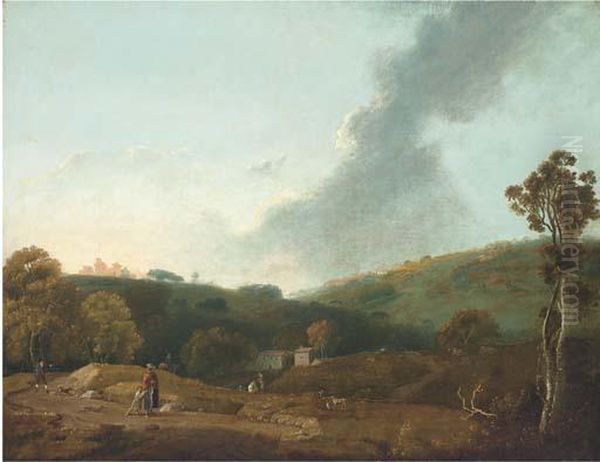 An Italianate Landscape With Figures - view 1