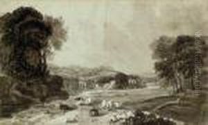 Sheeping Grazing In A Landscape